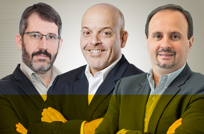 Marcos Calliari, Paulo Frossard e Fernando Gambôa