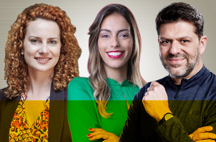 Pâmela Vaiano, Joice Cristina e Guilherme Jahara