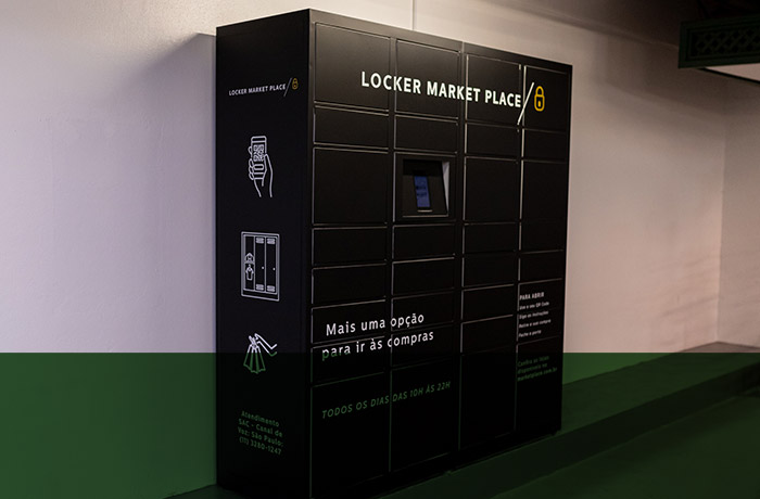 Serviço de lockers do Shopping Market Place