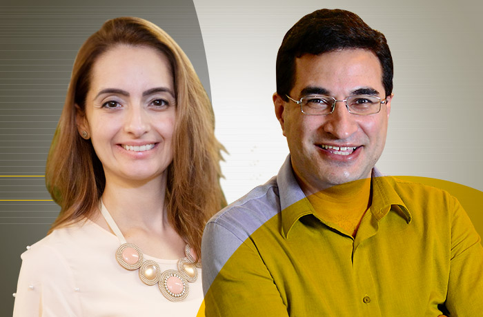 Dayneli Prado, head de CX do Digio, e Rodrigo Tavares, VP de customer journey da RecargaPay