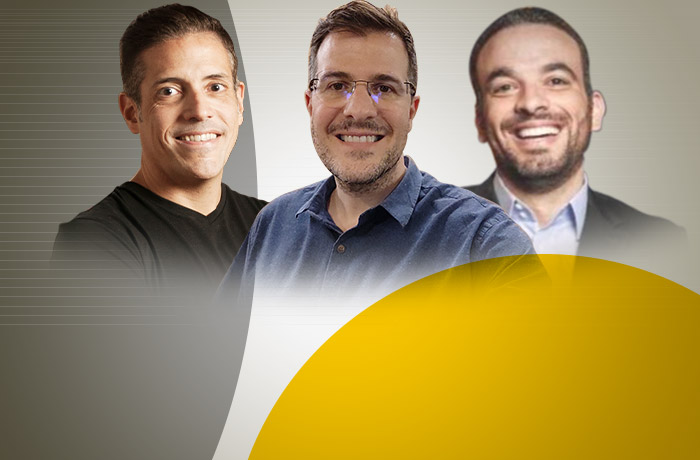 Andre Gregori, Gustavo Zobaran e Rogério Souza