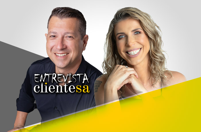 Marcos Gundel, diretor executivo da Mundo Animal, e Gisele Vam Beck, diretora de marketing e experiência do cliente na M&A Franchising